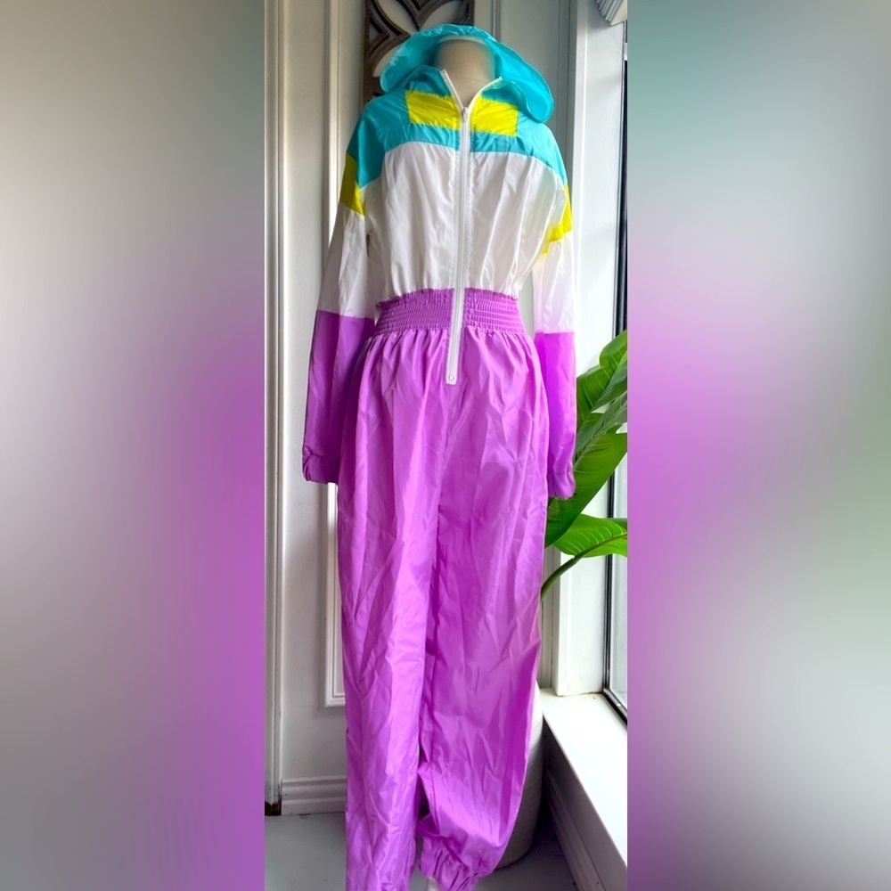 Colorful Hooded Jumpsuit